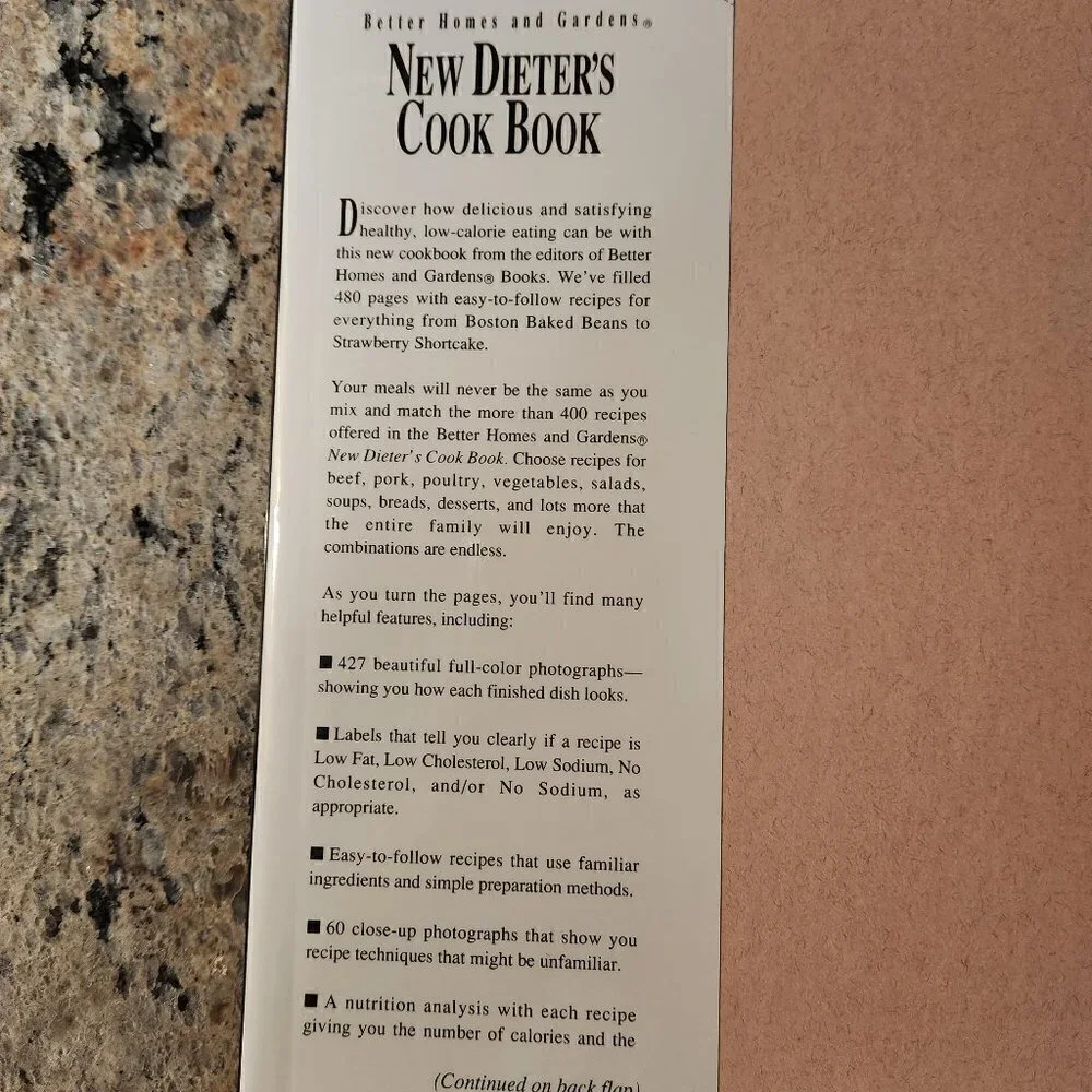 Better Homes and Gardens Dieter's Cookbook Hardcover